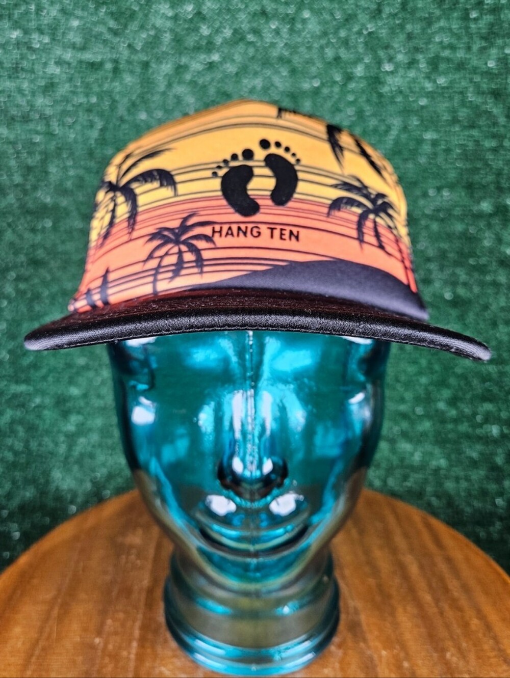 Hang Ten Sunset Palm Cap - Yellow, Orange, & Black / Size - OSFA Snapback